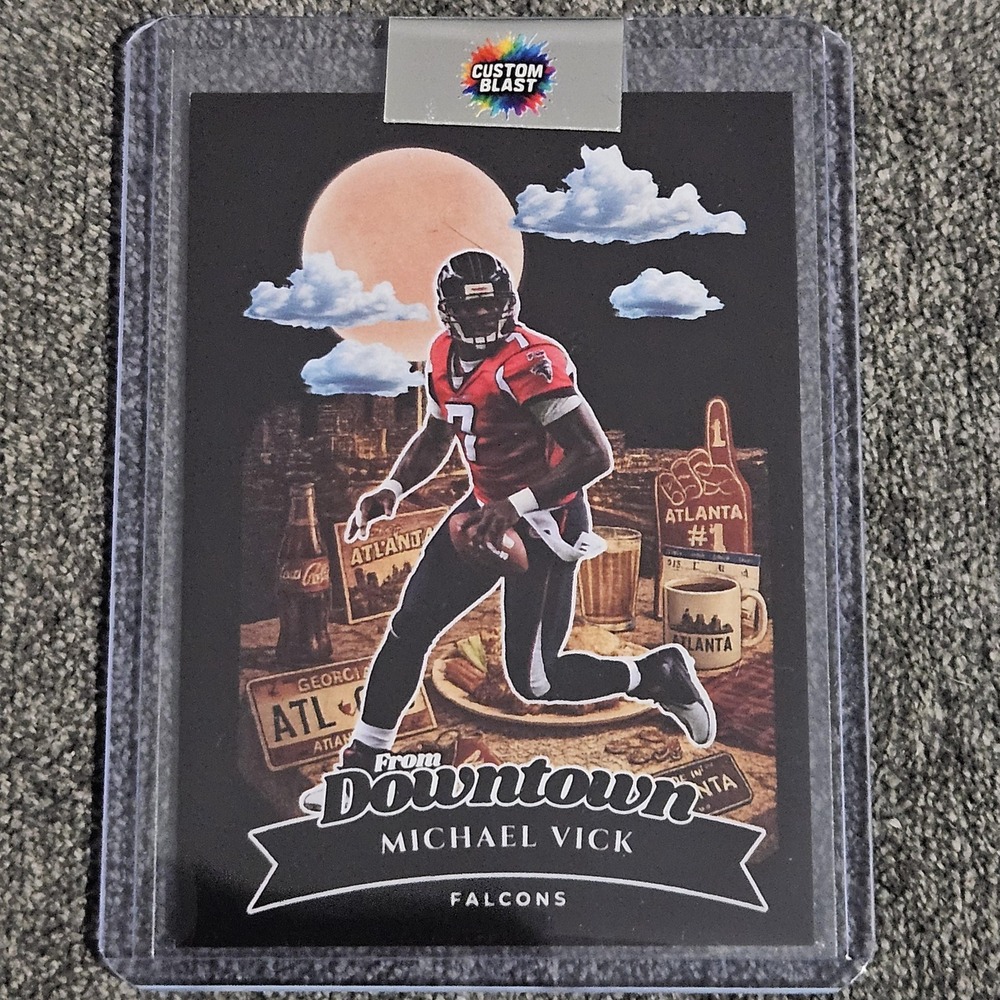 Michael Vick CUSTOM From Downtown Football Card Atlanta Falcons